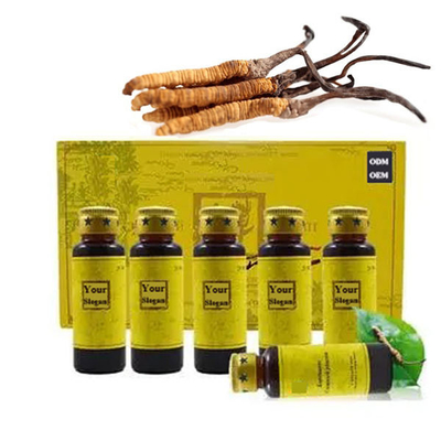 OEM ODM ฉลากส่วนตัว cordyceps oral liquid 100% Cordyceps sinensis extract solution