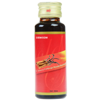 OEM ODM ฉลากส่วนตัว cordyceps oral liquid 100% Cordyceps sinensis extract solution