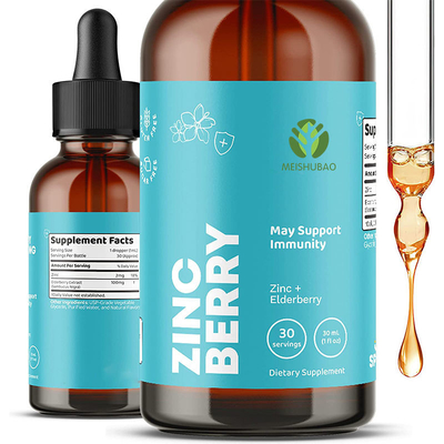OEM Zinc Liquid Drops Zinc Sulfate Oral Liquid Vitamin C Zinc Drops อาหารเสริมสำหรับผู้ใหญ่และเด็ก