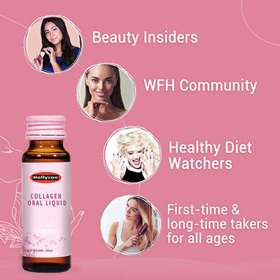 OEM Halal เครื่องดื่มเพื่อความงามเพื่อผิวสวยแบบพกพาช่วยเสริมความชุ่มชื้น Healthcare Supplement Collagen Oral Liquid