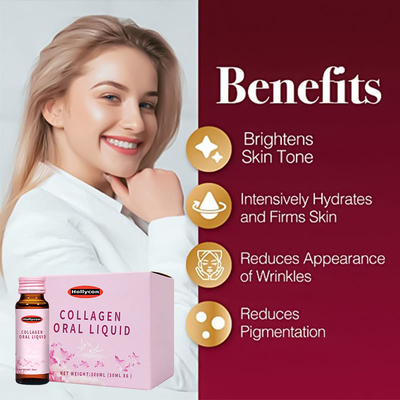 OEM Halal เครื่องดื่มเพื่อความงามเพื่อผิวสวยแบบพกพาช่วยเสริมความชุ่มชื้น Healthcare Supplement Collagen Oral Liquid