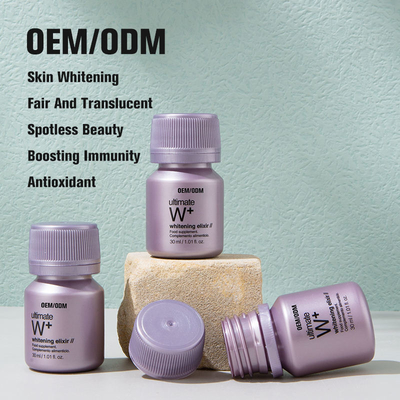 OEM คุณภาพสูง 30ml Super Whitening Oral Liquid Anti-Oxidant Boost Immune Skin Brighten เครื่องดื่มอาหารเสริม