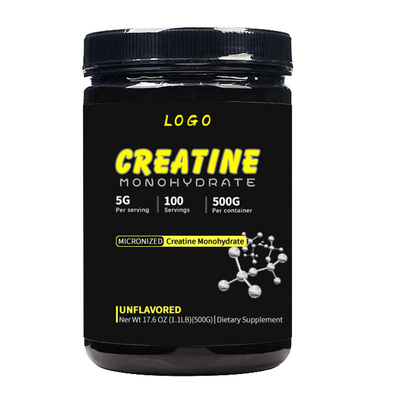 OEM ผลิตภัณฑ์เสริมอาหารครีเอทีนโมโนไฮเดรต 500g เวย์ครีเอทีนโมโนไฮเดรตผง