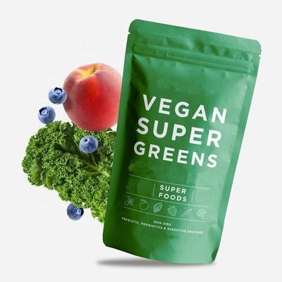 เอนไซม์ย่อยอาหาร โปรไบโอติก Superfood Greens Blend Powder OEM พร้อม Spirulina Chlorella