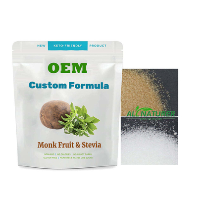 Zero Calorie OEM Powder Blend สารให้ความหวาน Monk Fruit Extract Stevia Erythritol Powder