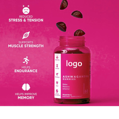 OEM ขายส่งแคปซูล Ashwagandha อินทรีย์มังสวิรัติ Ashwagandha Gummies