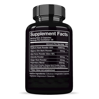 OEM ที่ขายดีที่สุดฉลากส่วนตัว Colon Cleanse ยาลดน้ำหนักสลิมมิ่งแคปซูลโปรไบโอติกดีท็อกซ์แคปซูล