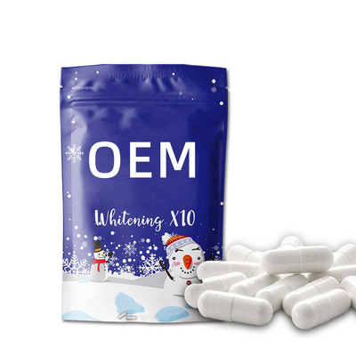 วิตามินซีสมุนไพร OEM Capsule OEM Skin 2 In 1 Whitening Collagen Powder Capsules