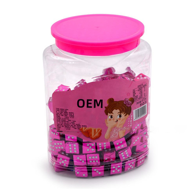 นมลูกบาศก์เม็ดแข็งลูกอม OEM ฮาลาลรสสตรอเบอร์รี่หวาน