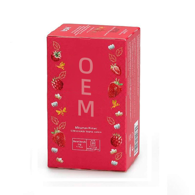 OEM เครื่องดื่มสดและดีต่อสุขภาพถุงสตรอเบอร์รี่ราสเบอร์รี่ชาผลไม้สงบ