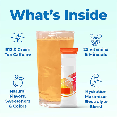 OEM B12 Enhanced Antioxidant Mineral Hydration ช่วยเพิ่มอิเล็กโทรไลต์เครื่องดื่มผสมผงแบบแข็ง