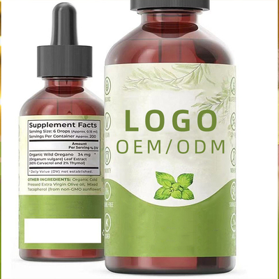 OEM / ODM น้ำมันออริกาโนธรรมชาติอินทรีย์เพิ่มภูมิคุ้มกันปรับปรุงสุขภาพสารต้านอนุมูลอิสระลดน้ำหนักน้ำมันออริกาโน
