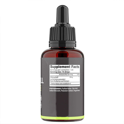 OEM/ODM Chlorophyll Liquid Drops For Water Peppermint Flavoured For Skin Health Immune Support Energy Support