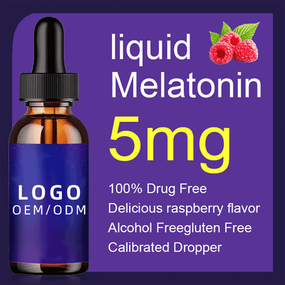 50ml 5Mg Biotin Collagen Drops OEM Natural Melatonin Drops ตัวช่วยการนอนหลับตอนกลางคืนสำหรับผู้ใหญ่
