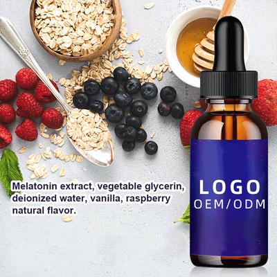 50ml 5Mg Biotin Collagen Drops OEM Natural Melatonin Drops ตัวช่วยการนอนหลับตอนกลางคืนสำหรับผู้ใหญ่