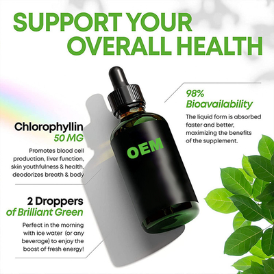 ตังฟรีไบโอตินคอลลาเจนหยด OEM ODM หยดของเหลวคลอโรฟิลล์