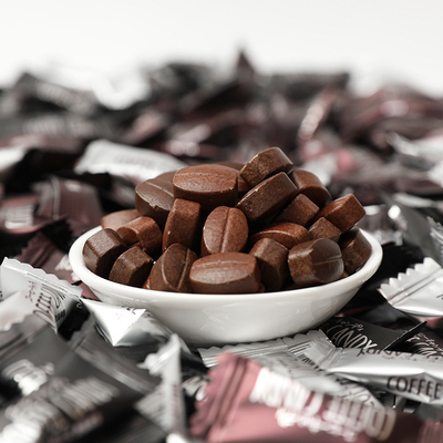 Vegan Candy Sugar Free Instant Grain Coffee Shape Chewable Coffee Bean Tablet แคนดี้ ที่ไม่มีน้ําตาล